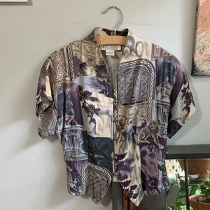 Vintage Printed Blouse